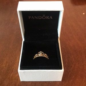 Pandora Rose-gold Princess Ring